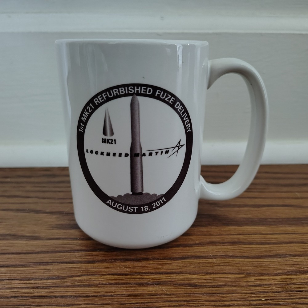 LOCKHEED MARTIN MK21 FUZE DELIVERY COFFEE MUG U.S. AIRFORCE STRATEGIC PROGRAMS