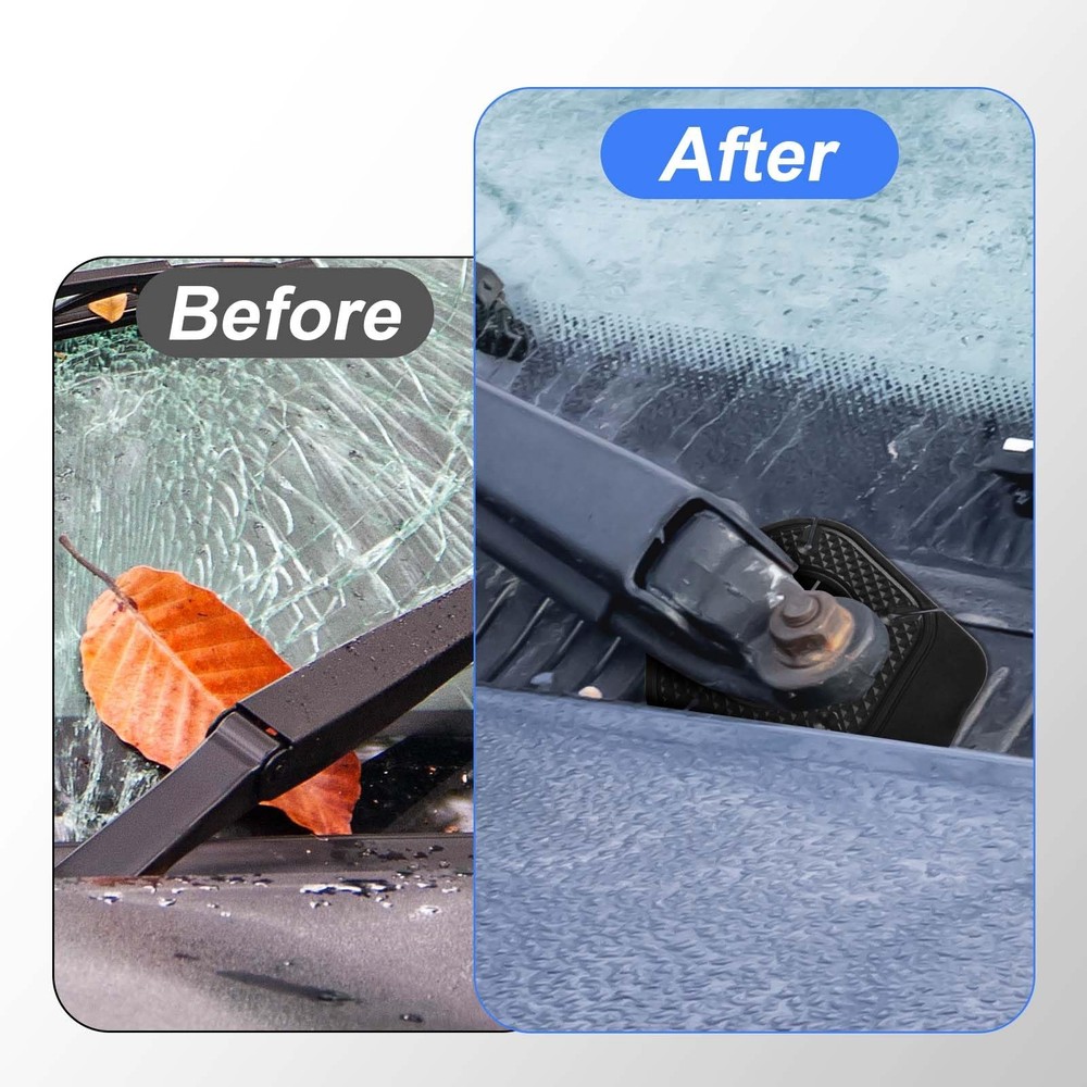 6pcs Windshield Wiper Hole Covers, Black Rubber Windshield Wipers Arm Hole Co...