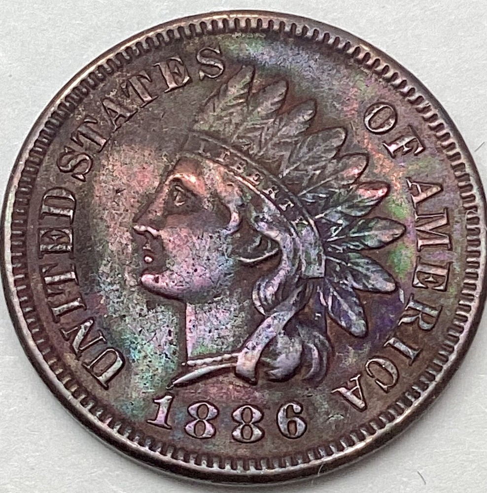 1886 Indian Head Cent Type 1 - Toned