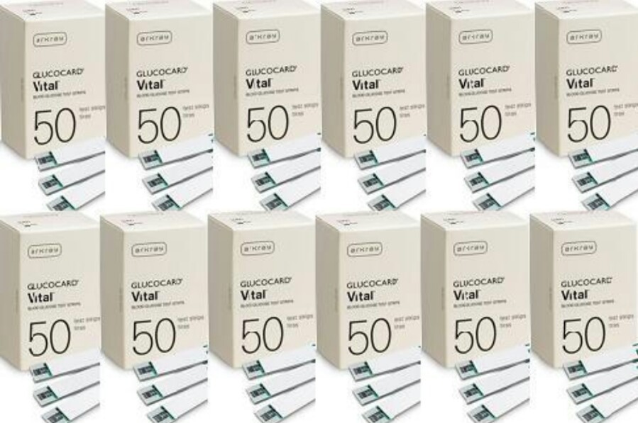 Arkray GlucoCard Vital Blood Glucose Test Strips 50 x 12 pack