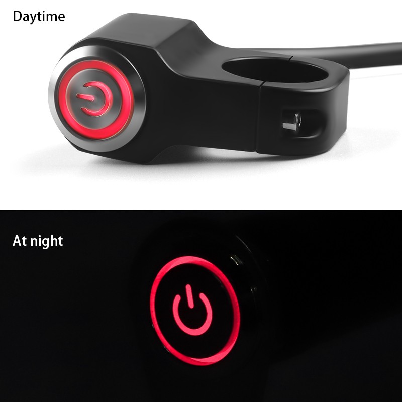 7/8" Motorcycle Handlebar Control Start Switch Momentary Horn Push Button ATV