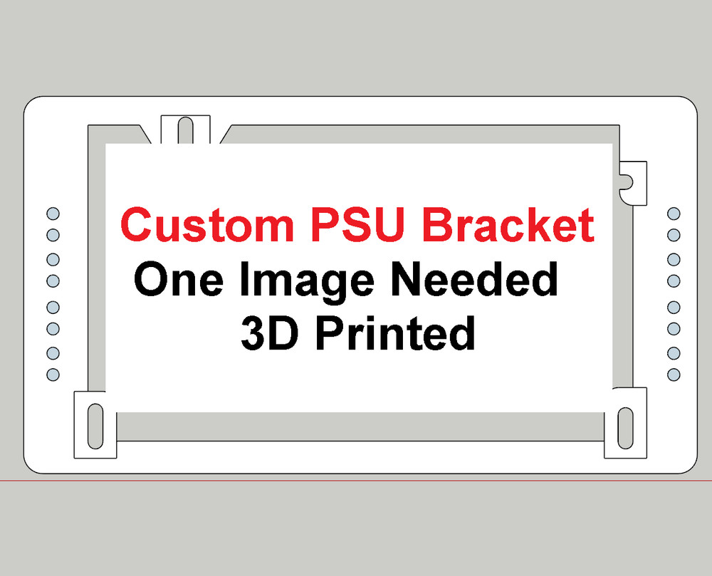 Custom PSU Bracket, Power Supply,3D Printed, Cooler Master Corsair Phanteks Case