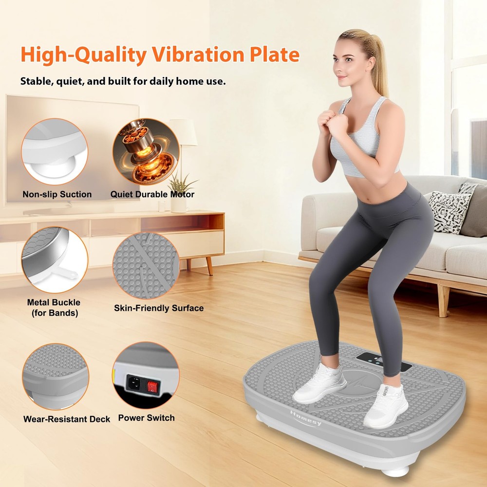 Vibration Platform Exercise Machine – Whole Body Workout, Fat-Burning Lympha...