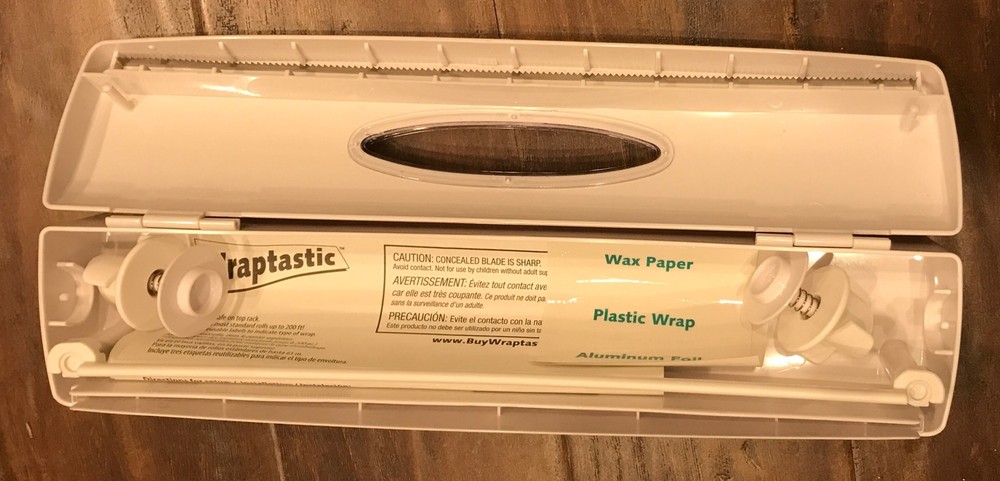 WRAPTASTIC DISPENSER PULL/PRESS/WRAP PAPER PLASTIC FOIL - w/o Box - Never Used