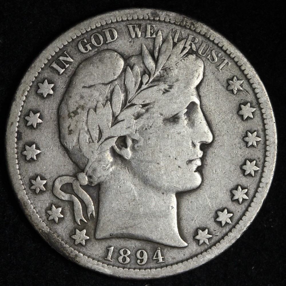 1894-S Barber Silver Half Dollar VF E354 JIMA