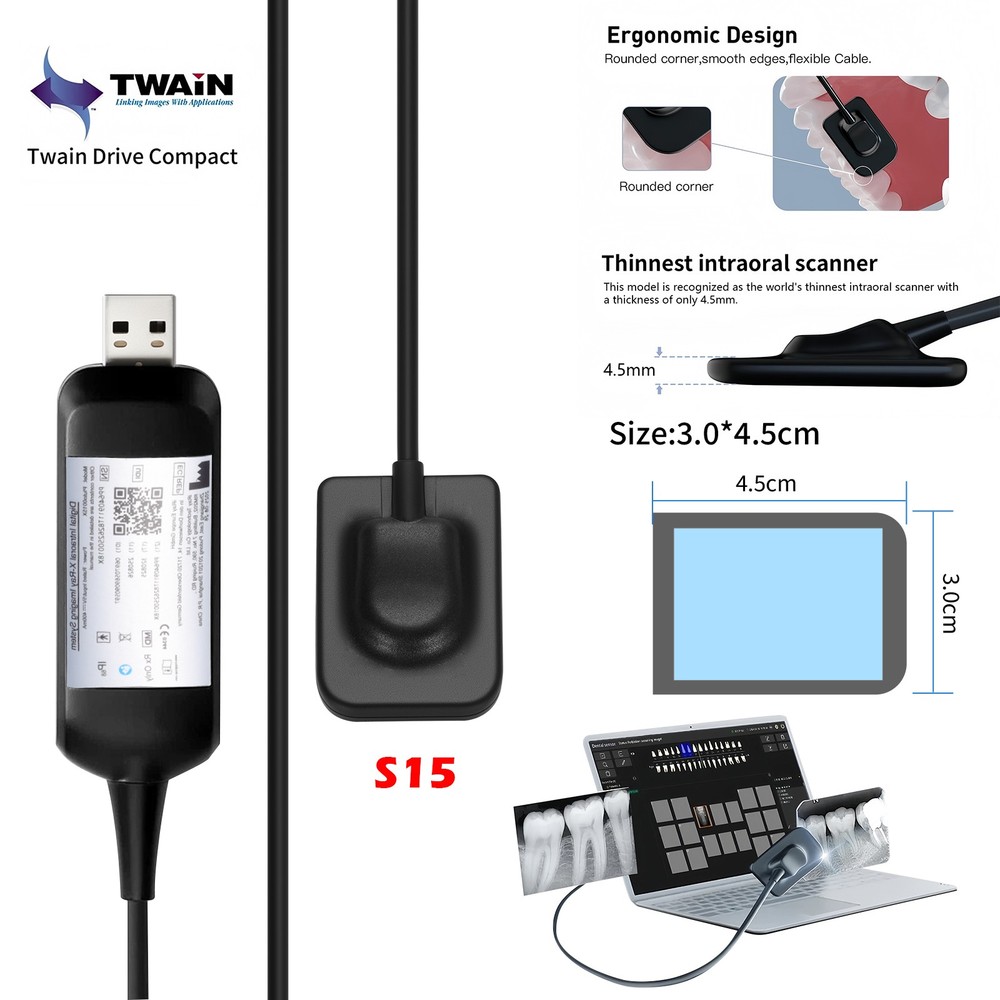 Dental X Mobile Unit System Ray Digital Machine High Frequency + Shield/Sensor