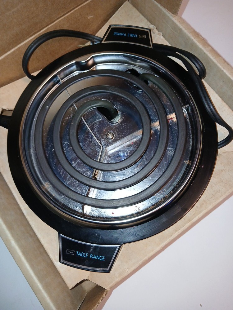 Sears Single Burner Table Range in Original Box TESTED Works Great G.U.C.