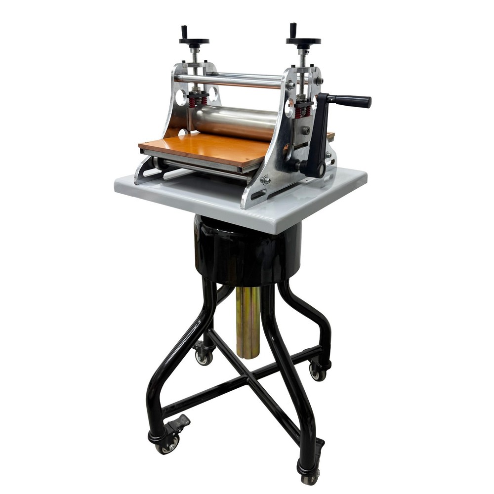 Slab Roller Printmaking Machine+Sculpture Turntable Set 360° Rotating Turntable