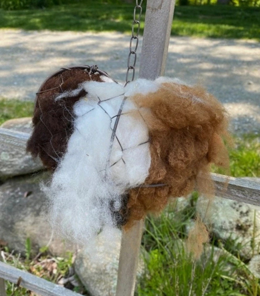 Heart Shape Alpaca Fiber Bird Nesting Heart Outside Gift