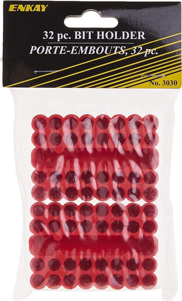 Enkay Tools No .3030 Holds 32 Screw Bits Red Plastic