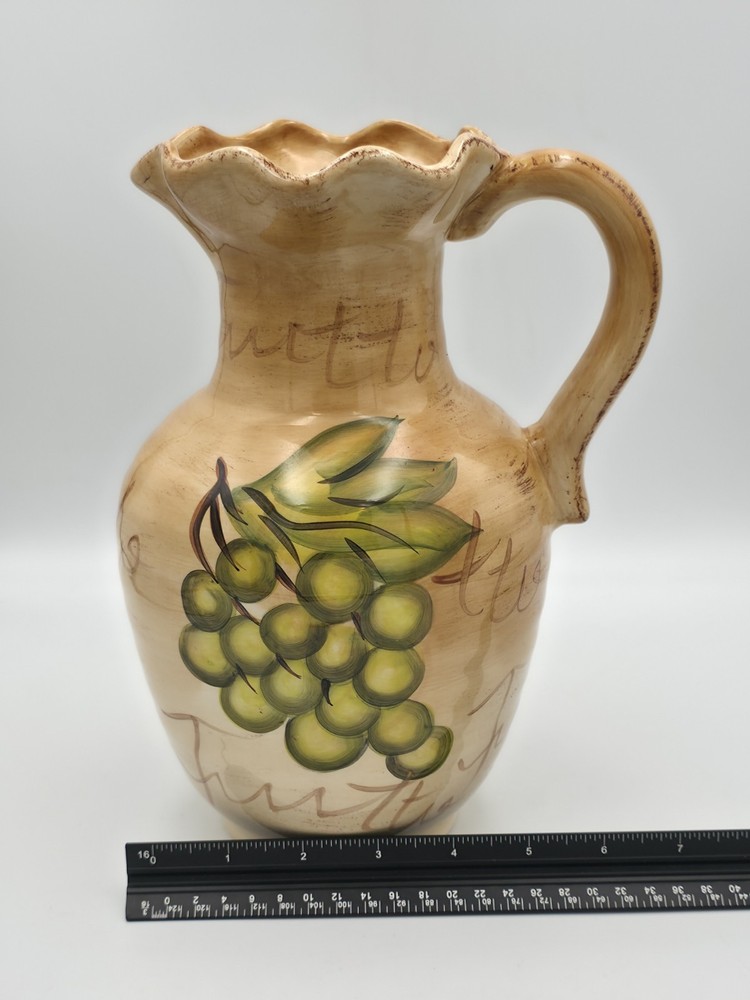 tan el camino grape linens n things pitcher 10''