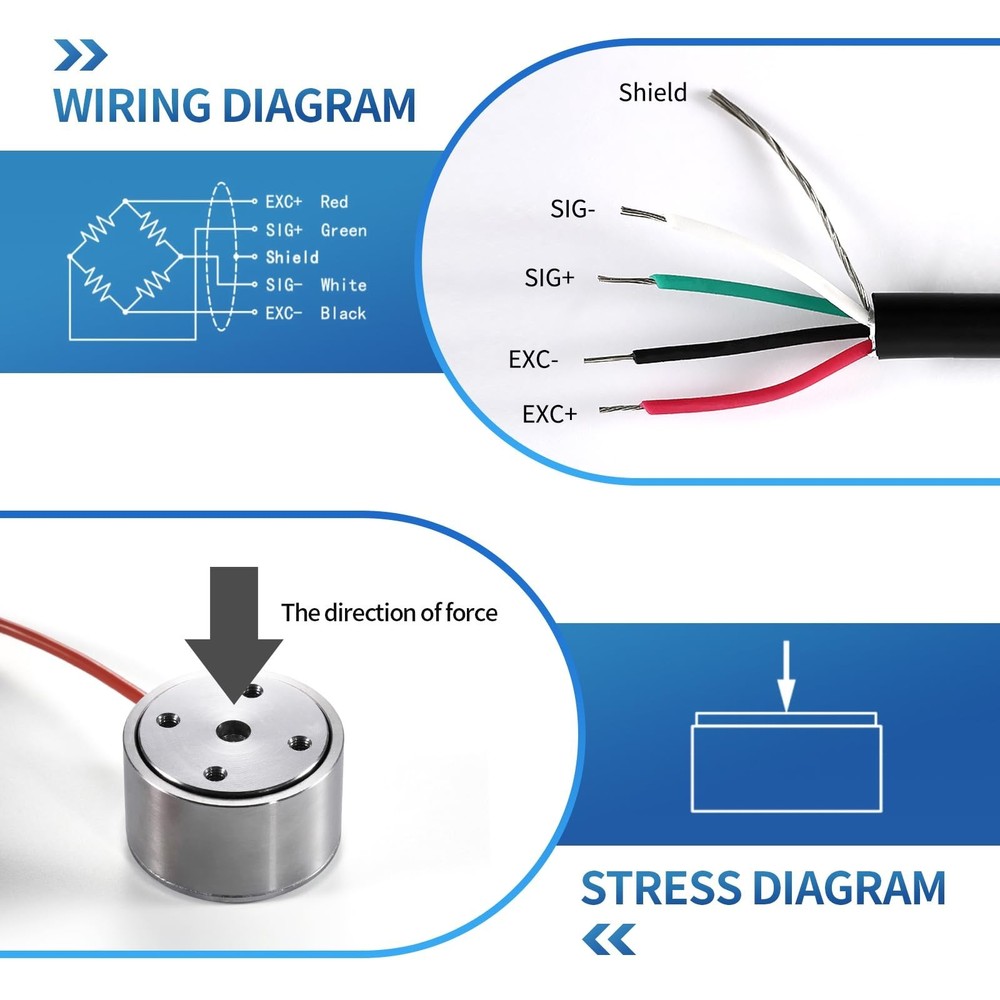 Micro Load Cell Sensor,Bellows Type Test Compression Force Weight Pressure Se...