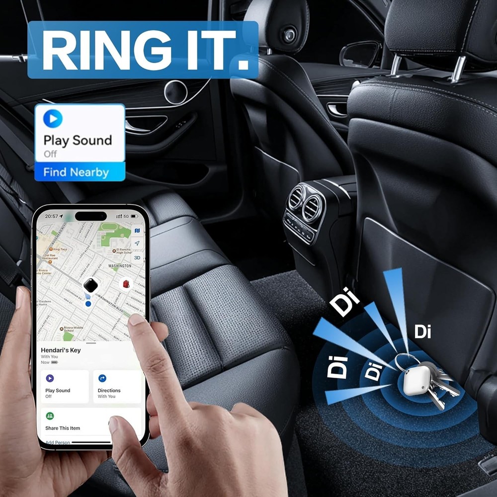 4-Pack Android Bluetooth Tracker Set with Cases | Waterproof Item Finder