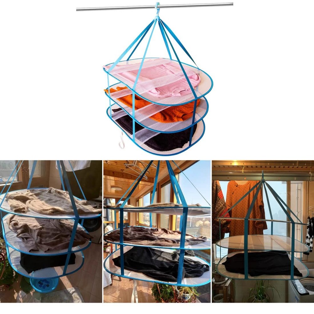 Large Folding Laundry Drying Rack, Clothes Drying Rack, Portable Sweater Dryi...