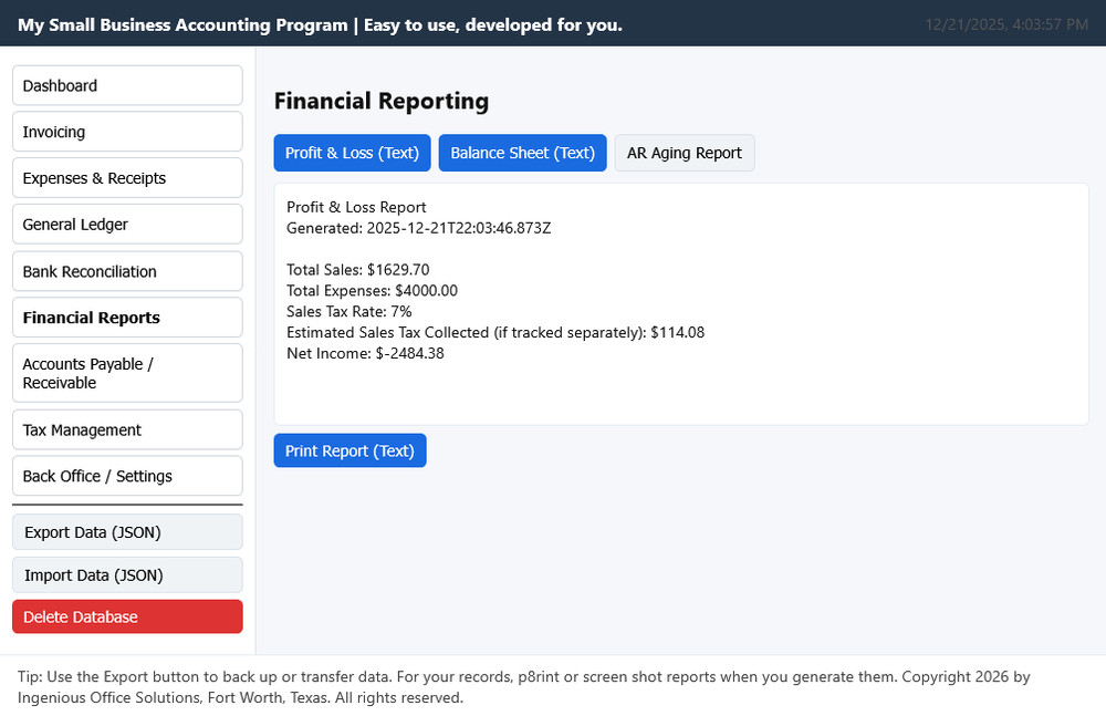 My Small Business Accounting Program Any PC, UNIVERSAL OS, FULL VERSION, CD-r