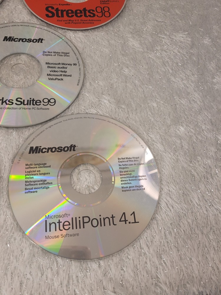 Vintage Microsoft Office (1983 - 2002) Variety Software CDs (No Cases)