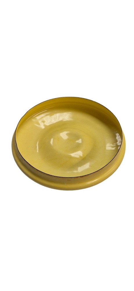 Yellow Enamelware Replacement Lid With Black Handle Rustic Farmhouse Style