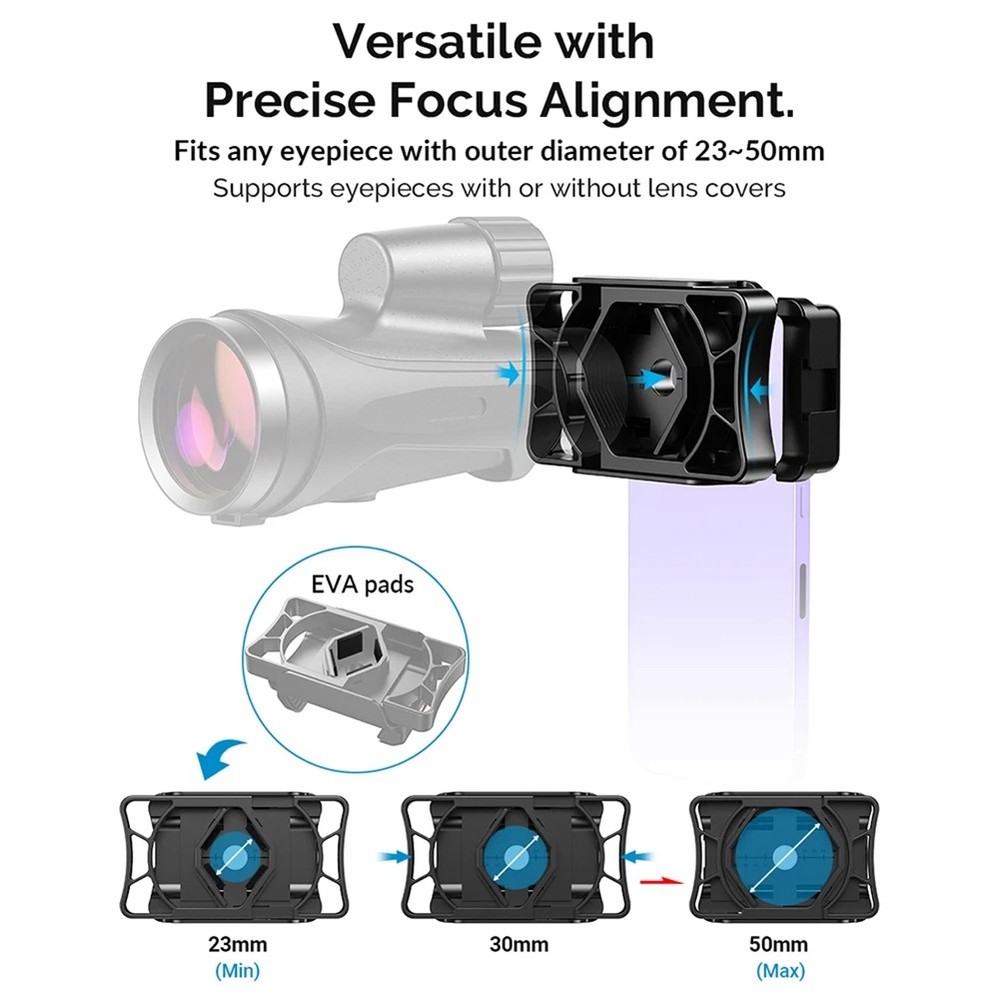 Universal Telescope Phone Adapter for Monocular Binoculars Microscope1860