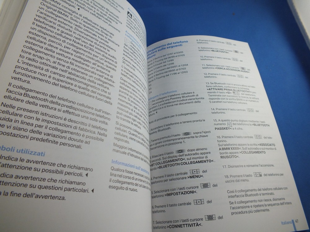 Original BMW NOKIA 6230i manual operating instructions Bluetooth registration instruct