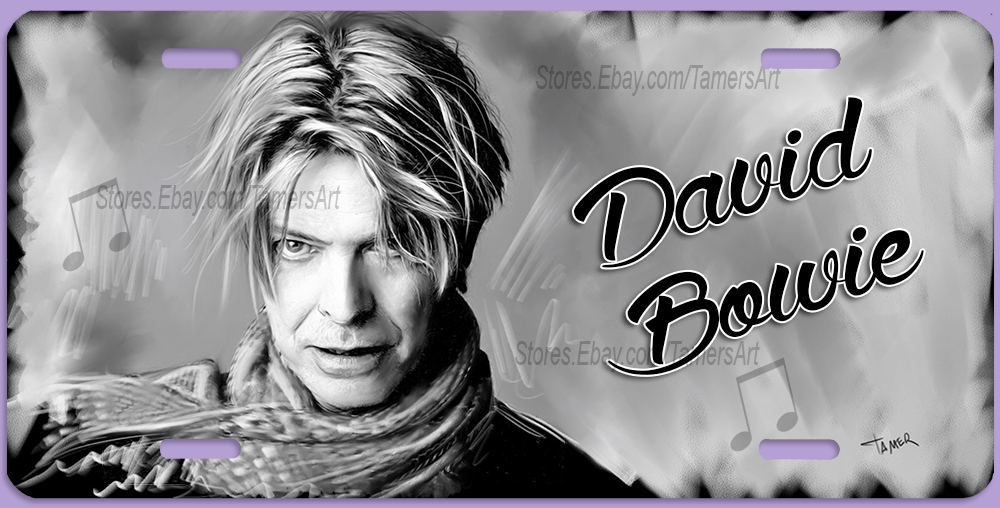 DAVID BOWIE ART LICENSE PLATE