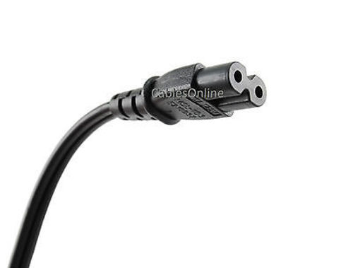 5-PACK 3ft 2-Prong Figure-8 Replacement Non-Polarized Computer Power Cord Cable