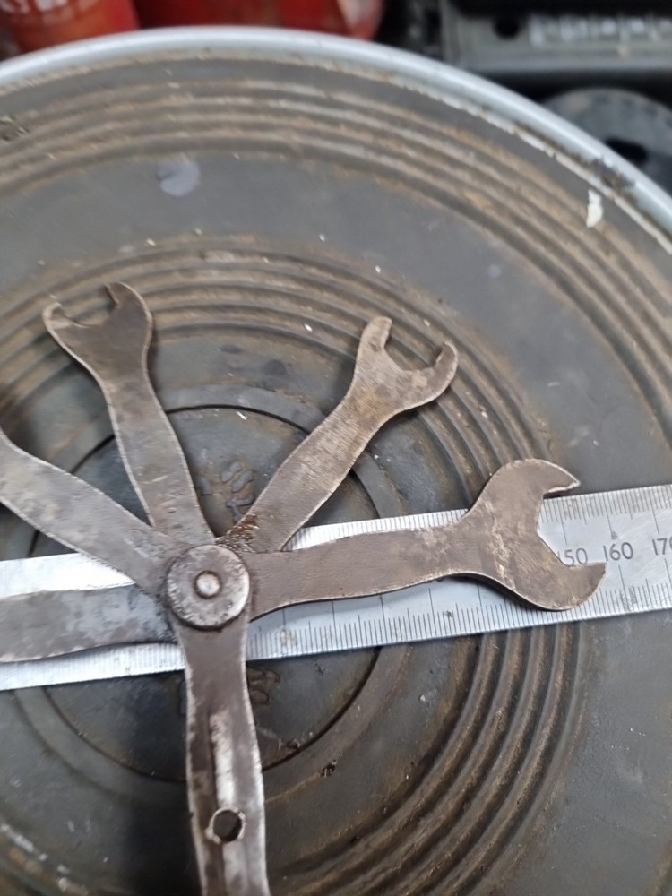 Vintage cycle Multi Tool Spanner, Screwdriver Tyre Lever Tools