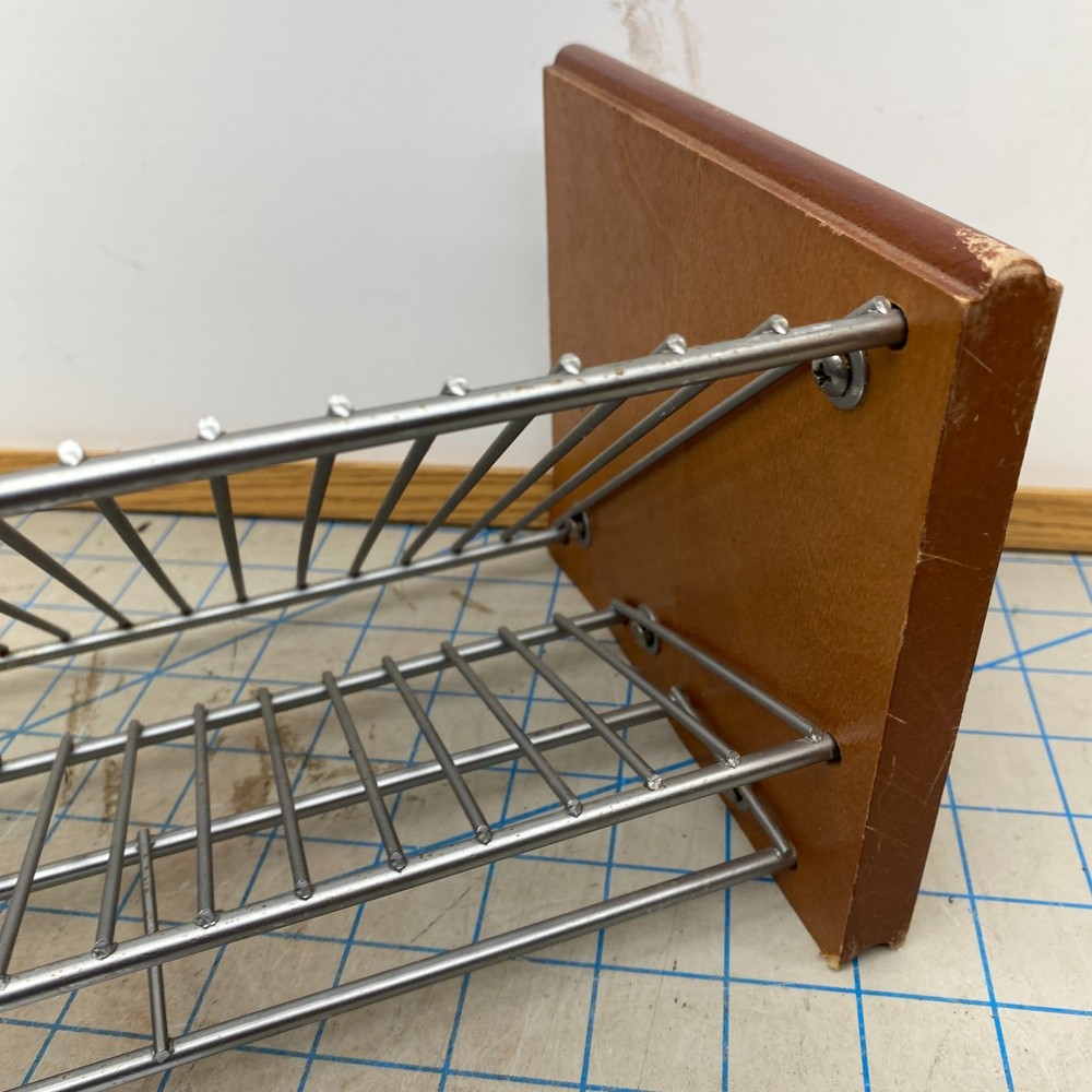 Atlantic? CD Case Storage Stackable Rack Wood Silver Steel Stacking