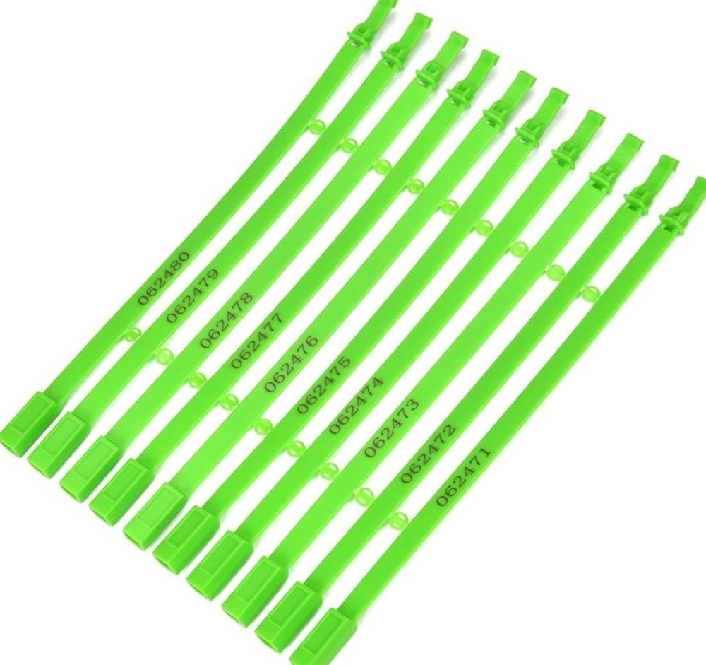 1000 Numbered Plastic Tamper Seals Security Shipping Tags Fixed Length Container
