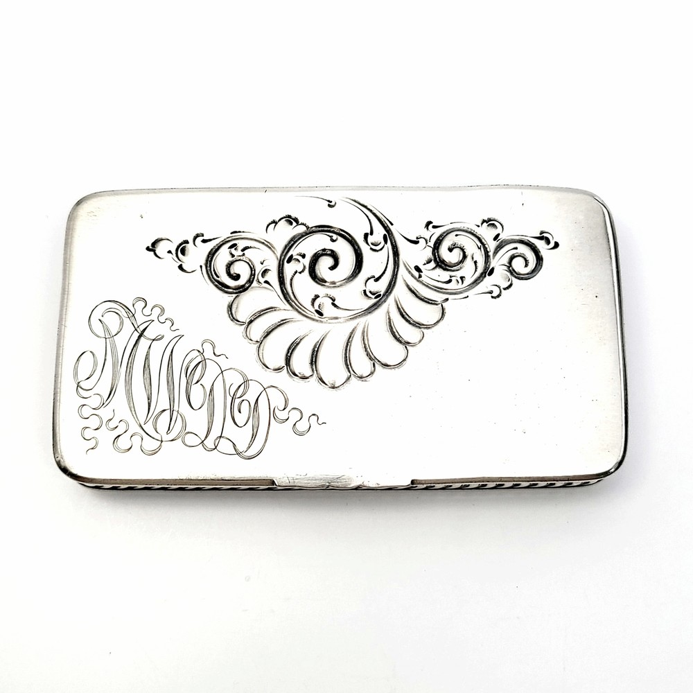 Antique Howard & Co Sterling Silver 3 Compartment Stamp Box #8633