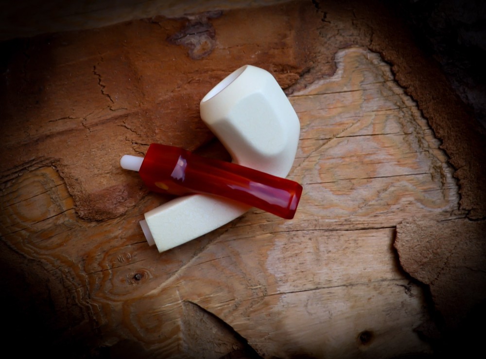 Translucent A+++, Smooth Panel Handmade Block Meerschaum Pipe - Astaş Meerschaum