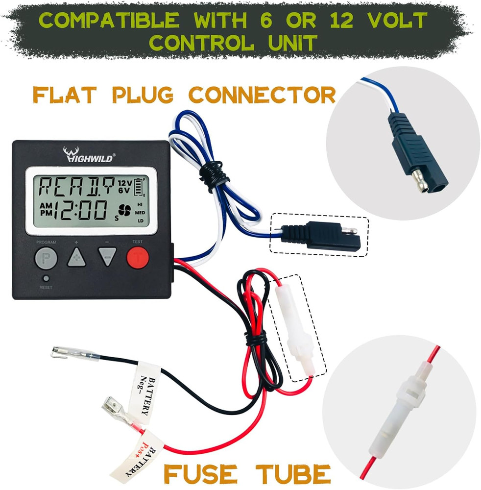 6V/12V Universal Game Feeder Digital Timer
