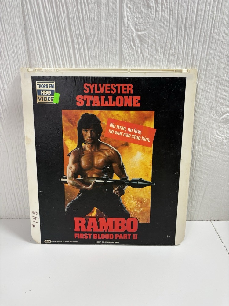 Rambo First Blood Part II (1985) CED Videodisc Untested