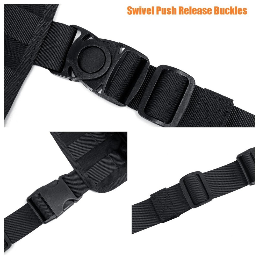 Chest Rig with Removable Mag Pouches Customizable MOLLE Panel Modular Gear Ca...