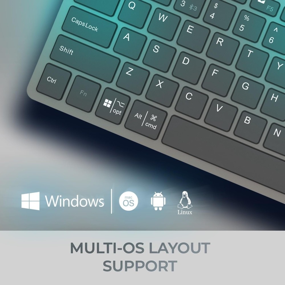 Adesso EasyTouch 7000 Multi OS Multi-Device Bluetooth Scissor Switch Keyboard...