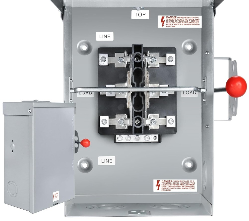 100A Manual Transfer Switch for Generator, Manual Generator Transfer Switch, 120