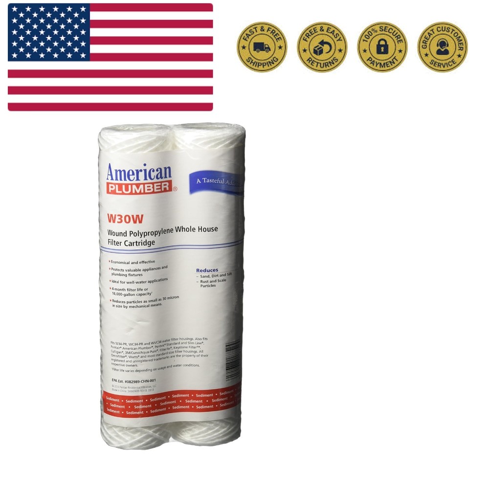 W30W Whole House Sediment Filter Cartridge 2-Pack