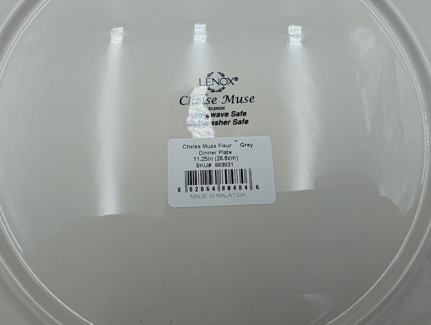 Lenox Grey Chelse Muse Fleur 4Pc Place Setting