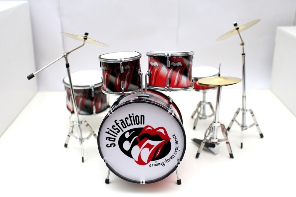 Miniature Drum Set The Rolling Stones Replica Drum Kit 1/6