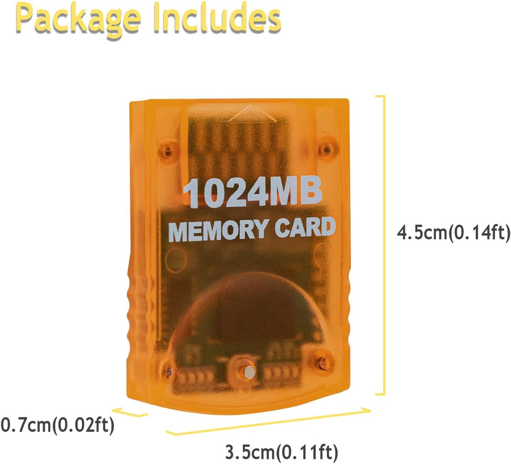 Mcbazel 1024MB(16344 Blocks) Memory Card for Gamecube and Wii Console