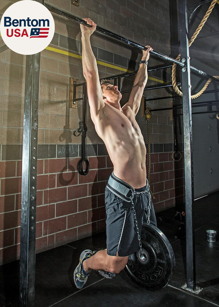 Weighted Belt with Chain, for Pullups, Dips, Weight Lifting, Powerlifting, & Cro