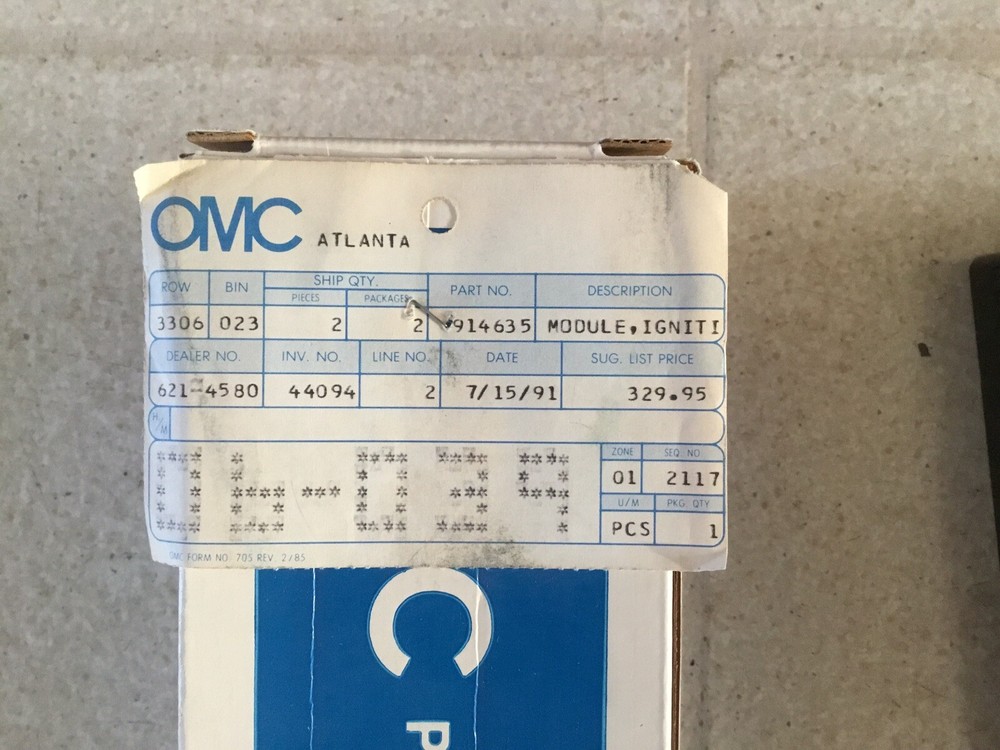 Evinrude Oem Ignition Module 0914635