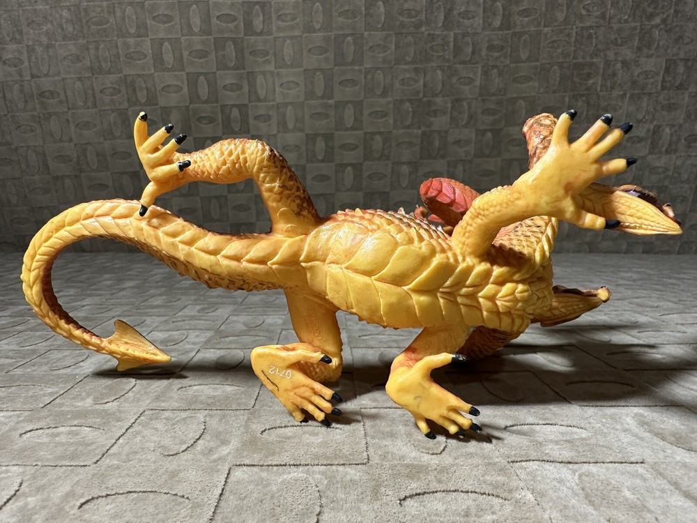 4-Headed Orange Hydra (Dragon) Figure Hard Plastic