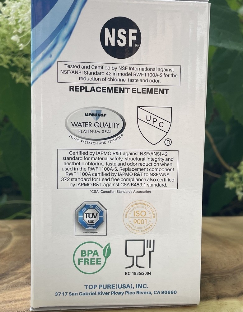 Water Filter Refrigerator Replacement RWF1100A Ice Pure New