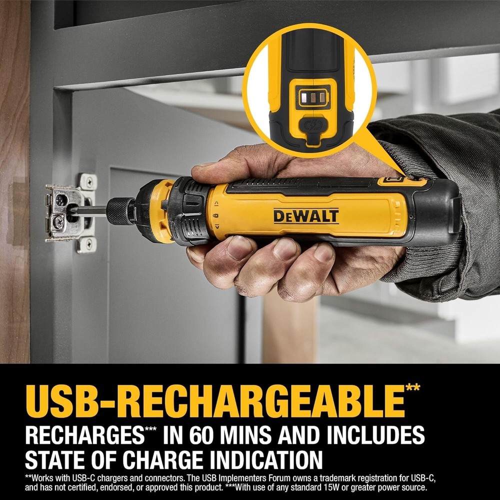 DEWALT Cordless Screwdriver with FLEXDRIVE Control and Screwdriving Bits
