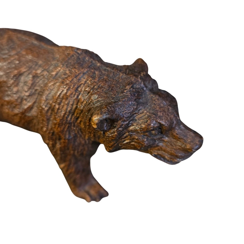 Vintage Composite Bear Figurine Rustic Cabin Decor Grizzly Sculpture