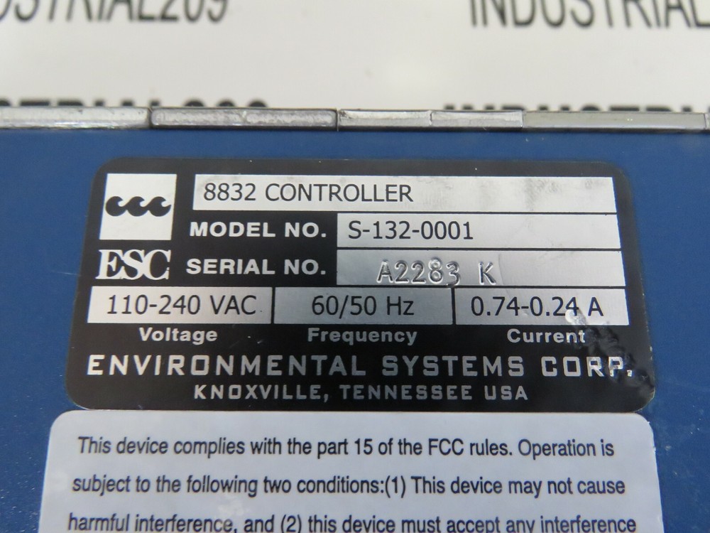 ESC ENVIROMENTAL SYSTEMS CORP 8832 DATA CONTROLLER S-132-0001 NEW