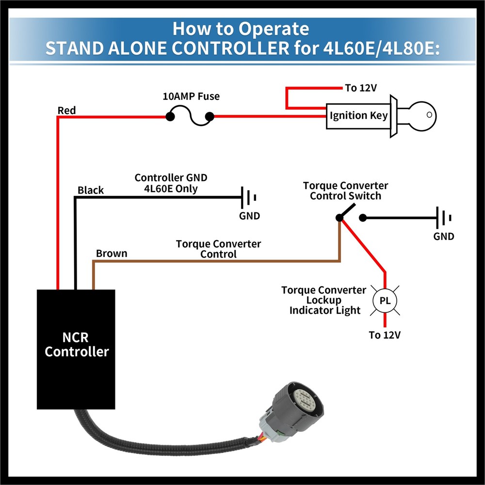 NCR80E 4L80E Stand Alone Controller Manual Shifter Microcontrollers Wire Harness
