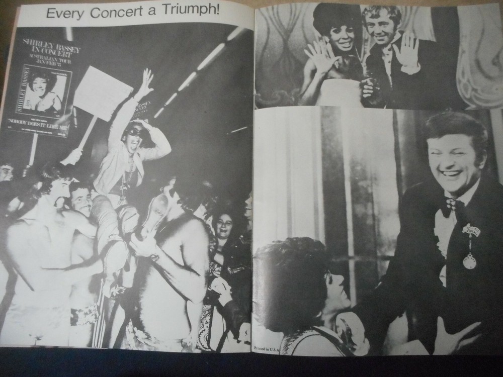 SHIRLEY BASSEY CARNEGIE HALL PROGRAM OCT 3 1981