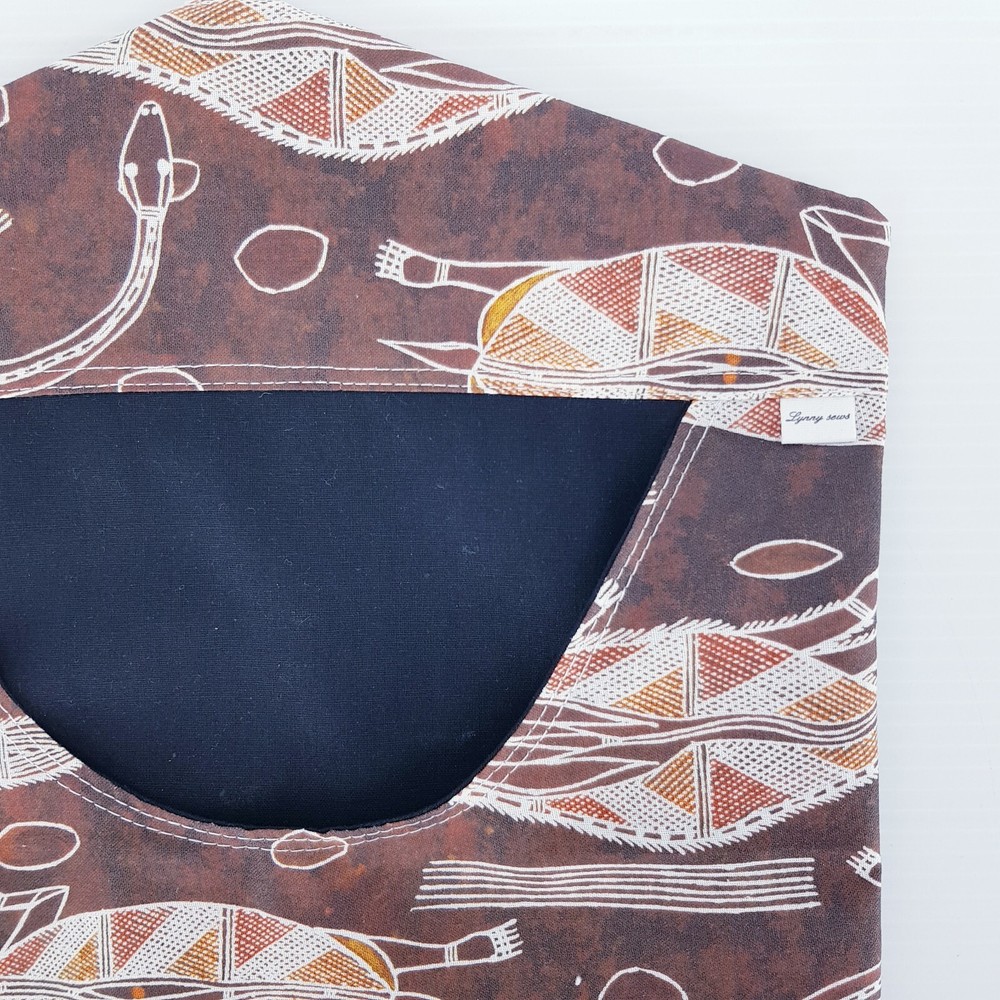 Peg Bag Handmade Aboriginal Art Turtle Ptrint Lined Laundry Clothes Peg Holder