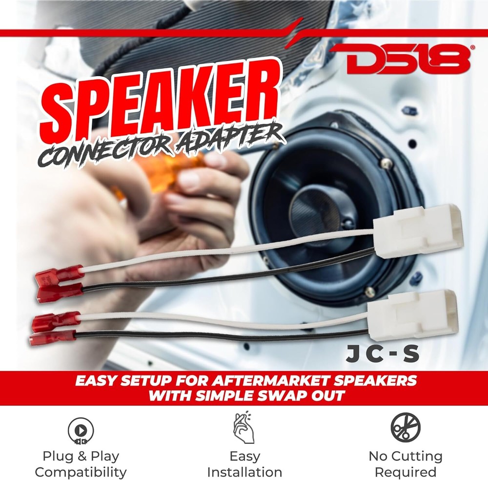 DS18 4x 4" Midrange Loudspeaker with Speaker Connector Adapter - 4 Speakers
